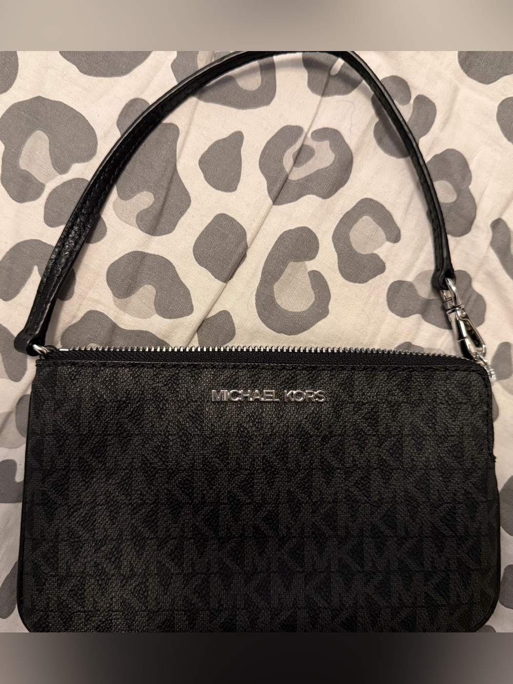 Michael Kors Black MK Signature Wristlet